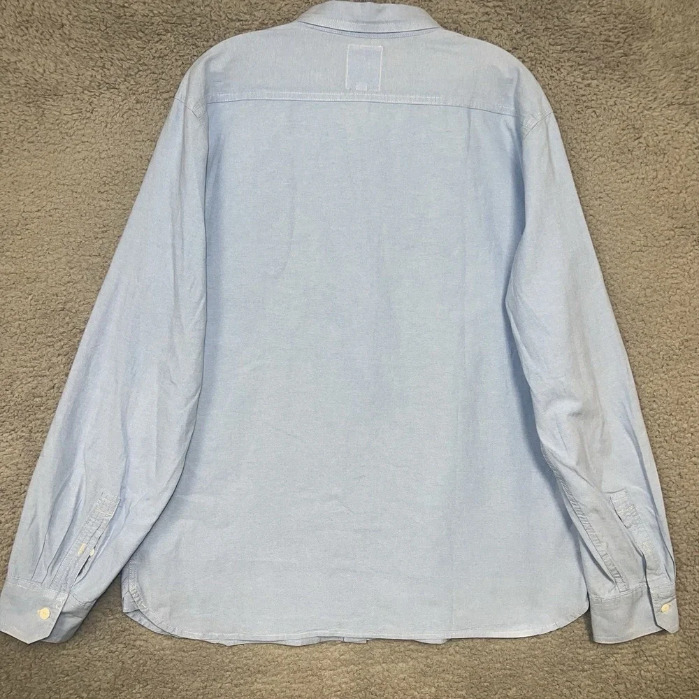 Levi's Shirt Men's Size XL Blue Denim Relaxed Light Wash Jean Work Button Up‎